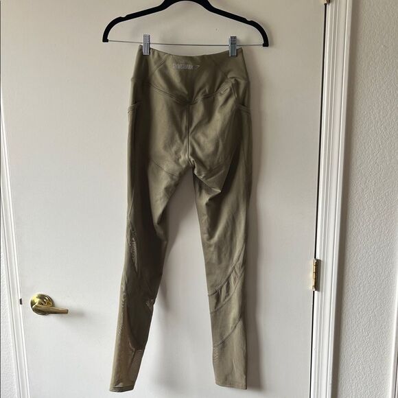 Gymshark Khaki Leggings size S GUC - Picture 3 of 5